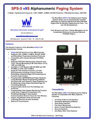 SPS-5 v9S Alphanumeric Paging System - Waveware Technologies