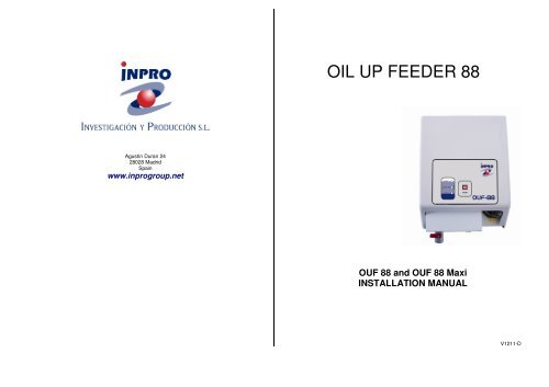 Download Inpro OUF-88 Oil Lifter Installation Manual ... - Oilybits.com