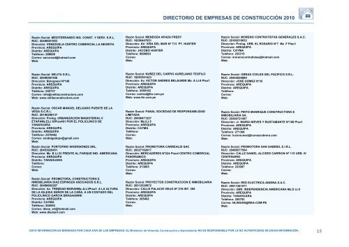 RazÃ³n Social - Ministerio de Vivienda, ConstrucciÃ³n y Saneamiento