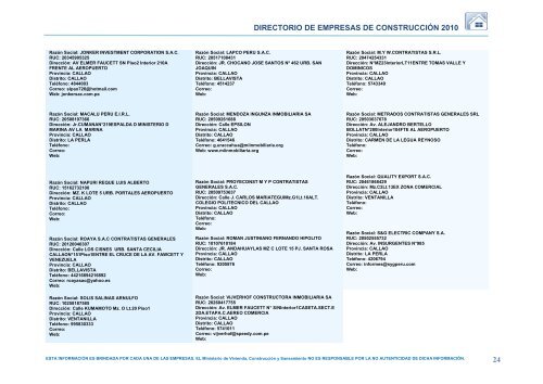 RazÃ³n Social - Ministerio de Vivienda, ConstrucciÃ³n y Saneamiento