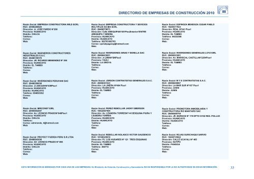 RazÃ³n Social - Ministerio de Vivienda, ConstrucciÃ³n y Saneamiento