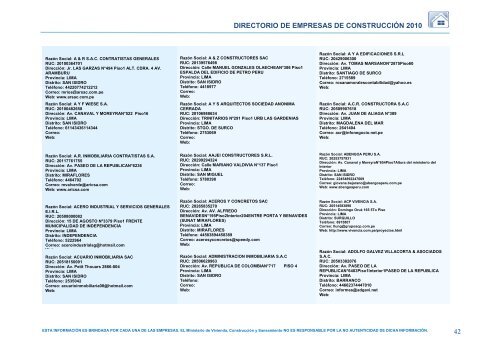 RazÃ³n Social - Ministerio de Vivienda, ConstrucciÃ³n y Saneamiento