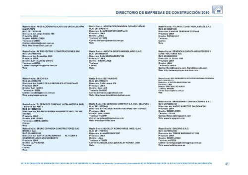 RazÃ³n Social - Ministerio de Vivienda, ConstrucciÃ³n y Saneamiento