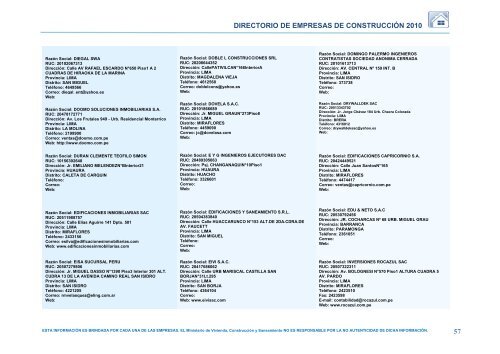 RazÃ³n Social - Ministerio de Vivienda, ConstrucciÃ³n y Saneamiento