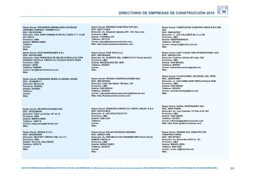 RazÃ³n Social - Ministerio de Vivienda, ConstrucciÃ³n y Saneamiento