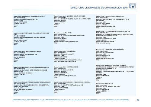 RazÃ³n Social - Ministerio de Vivienda, ConstrucciÃ³n y Saneamiento