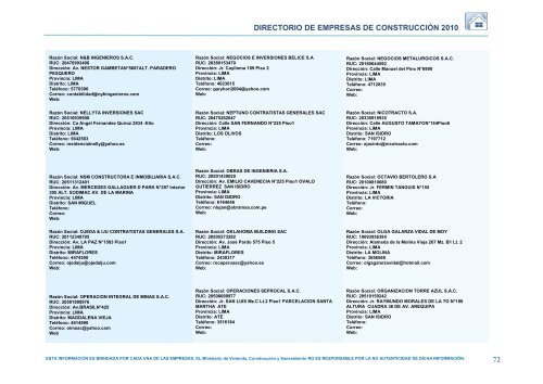 RazÃ³n Social - Ministerio de Vivienda, ConstrucciÃ³n y Saneamiento