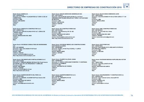 RazÃ³n Social - Ministerio de Vivienda, ConstrucciÃ³n y Saneamiento