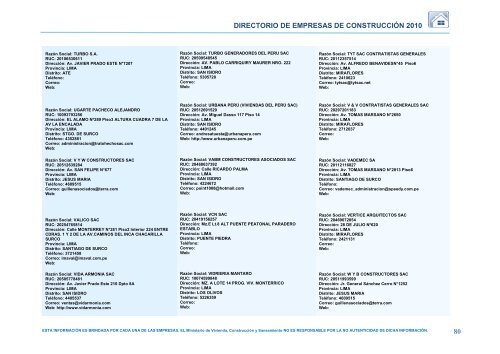 RazÃ³n Social - Ministerio de Vivienda, ConstrucciÃ³n y Saneamiento