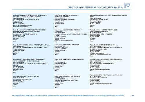 RazÃ³n Social - Ministerio de Vivienda, ConstrucciÃ³n y Saneamiento