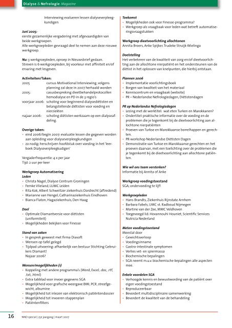 weten over de 7e nederlandse nefrologiedagen? - V&VN Dialyse en ...