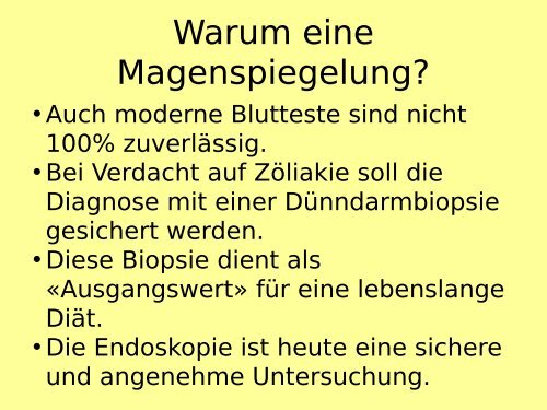 Vortrag Rentsch - IG ZÃƒÂ¶liakie der deutschen Schweiz