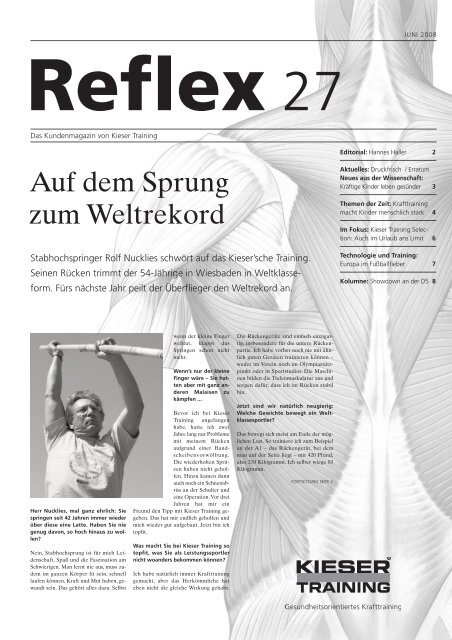 Zur Person - Reflex - Kieser Training