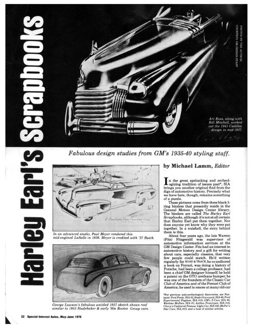The complete article as it appeared in Special-Interest Autos is ...