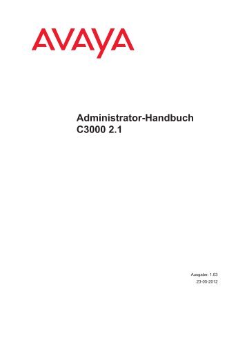 Administrator-Handbuch C3000 2.1 - C3000 - Support