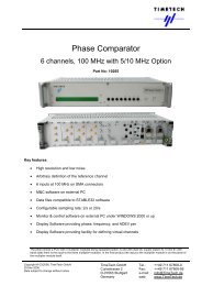 Phase Comparator - TimeTech GmbH