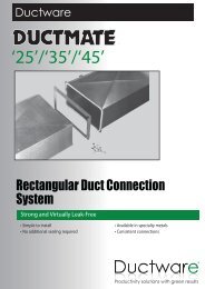 Ductmate Rectangular Duct Connector System - Ductware