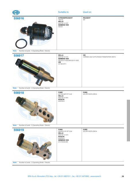 idle control valve 2011/2012