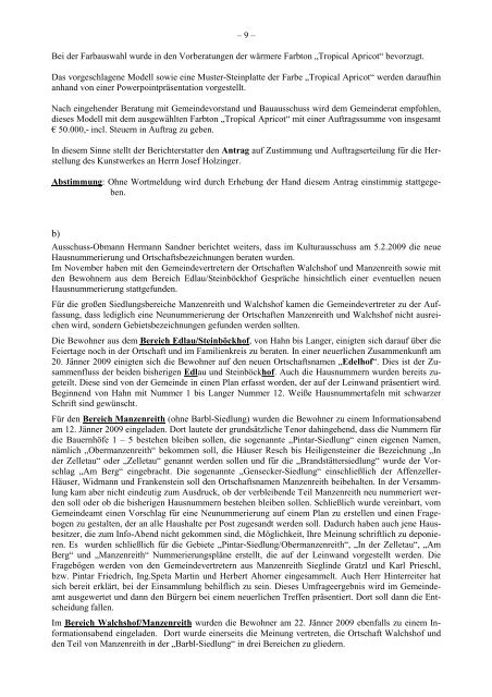 1. Sitzung vom 12. Februar 2009 (124 KB) - .PDF - Lasberg