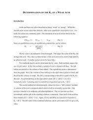 Determination of the Ka of a weak acid AP Chem ... - Peninsula