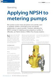 Applying NPSH to metering pumps