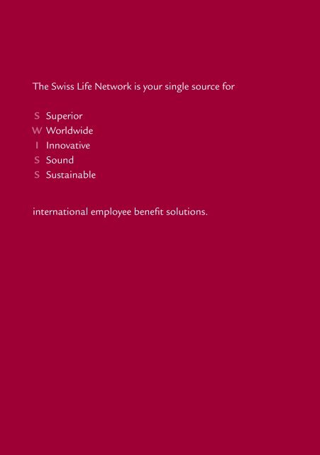 Swiss Life Network client brochure