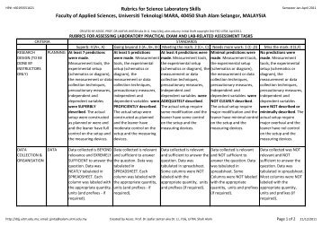 PHY412 Lab Exam Rubrics (pdf) - DrJJ - UiTM