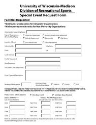 Special Event Request Form - Recreational Sports - University of ...