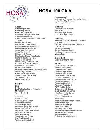 2006-07 HOSA 100 Club List