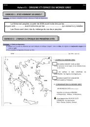 Fiche nÂ°1 : ORIGINE ET ESPACE DU MONDE GREC