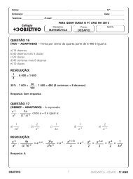 questÃ£o 16 resoluÃ§Ã£o - ColÃ©gio OBJETIVO