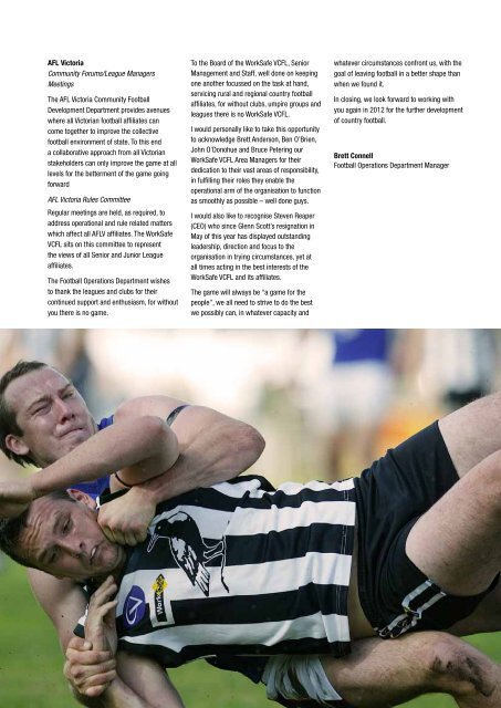 2011 VCFL Annual Report - Victorian Country Football League