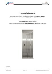 Instalační manuál Alpha BUS cz - GLOBAL elevators sro