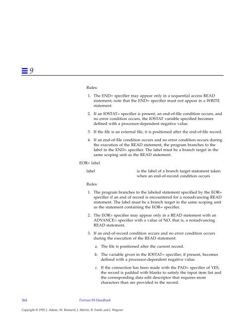 Fortran 90 Handbook