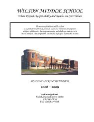 WILSON MIDDLE SCHOOL - Natick Public Schools