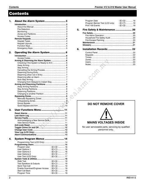 Texecom Premier 816 User Manual - Ealarm.com.my