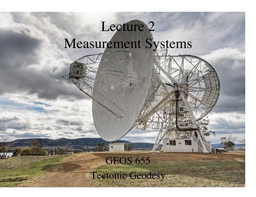 2. Measurement systems; sampler of applications