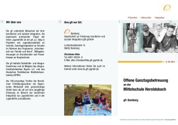 Offene Ganztagsbetreuung Mittelschule Heroldsbach - gfi