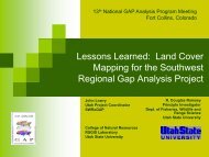 Land Cover Mapping for the Southwest Regional Gap Analysis Project
