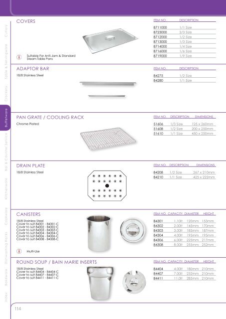 Trenton Buffetware (3MB) - Arafura Catering Equipment