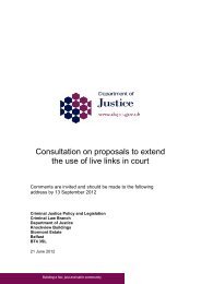 Consultation on proposals to extend the use of live links in court