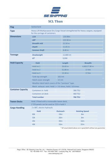 SCL Thun Vessel Details.pdf - SE Shipping Lines Pte. Ltd.