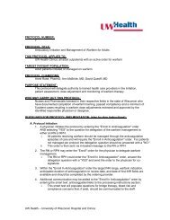 Ambulatory Warfarin Management Protocol (pdf) - UW Health