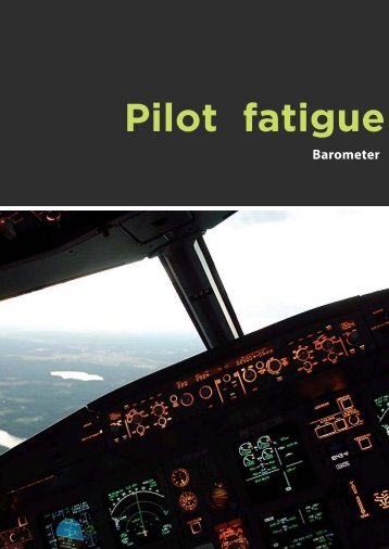 Barometer on pilot fatigue - European Cockpit Association