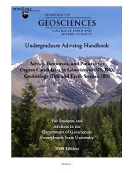 Undergraduate Advising Handbook - Penn State University