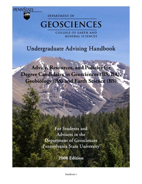 Undergraduate Advising Handbook - Penn State University