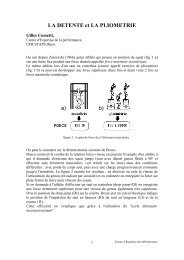 La pliomÃ©trie - Centre d'Expertise de la Performance Gilles Cometti