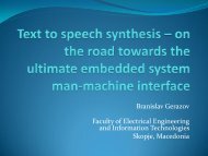 Text-to-speech man-machine interface in embedded systems