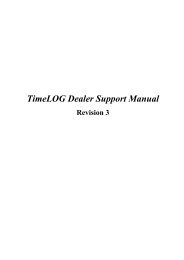 TimeLOG Dealer Support Manual - Synel USA