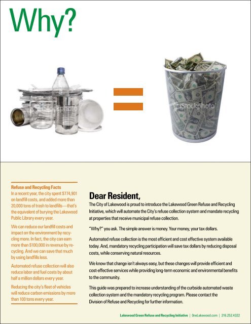 city's refuse and recycling initiative - City of Lakewood, Ohio